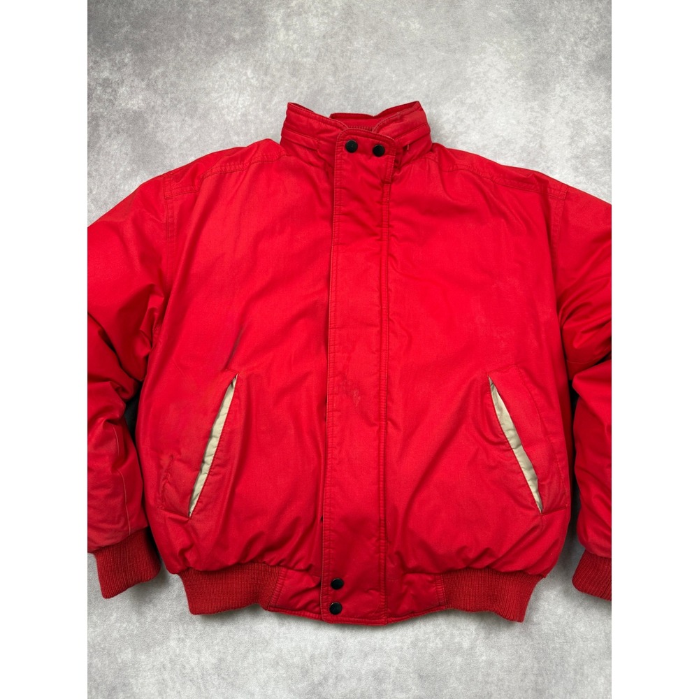 VTG Members Only Rainbow Tag Red Puffer Racing Euro Ski 80s Mens 38 Jacket Korea